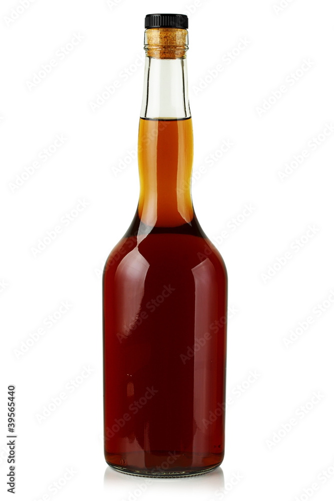 The bottle on a white background. The bottle on a white background.