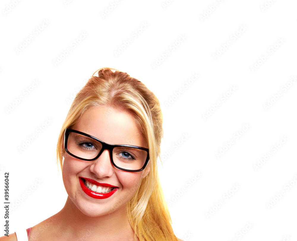sexy young blond woman with glasses sexy young blond woman with glasses