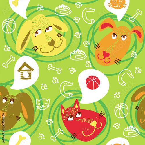 Dogs And Dreams Pattern.