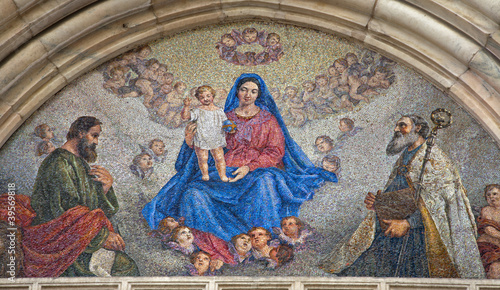 Milan - mosaic of virgin Mary