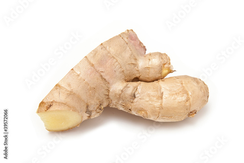 Root Ginger isolated on a white studio background.