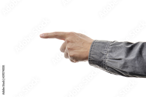 Fotografija closeup mans hand isolated on white background