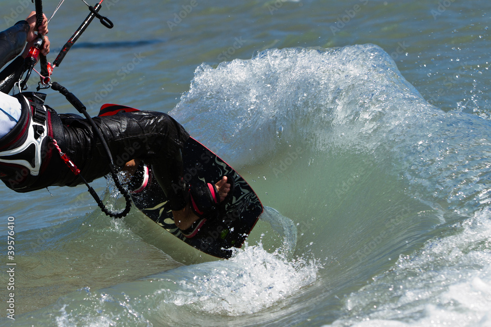 Naklejka premium kitesurfer