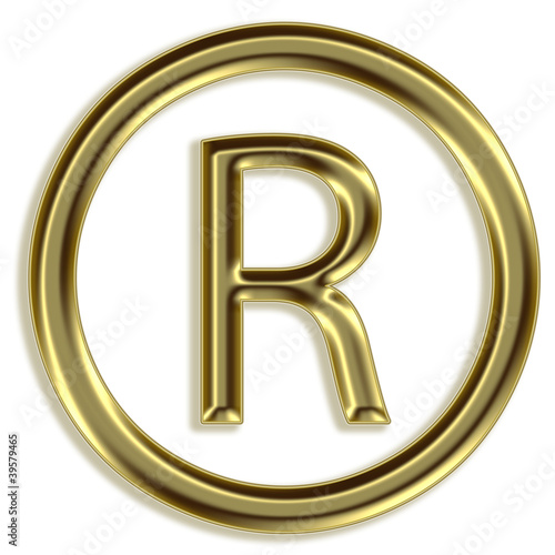 Ícone dourado - marca registada photo