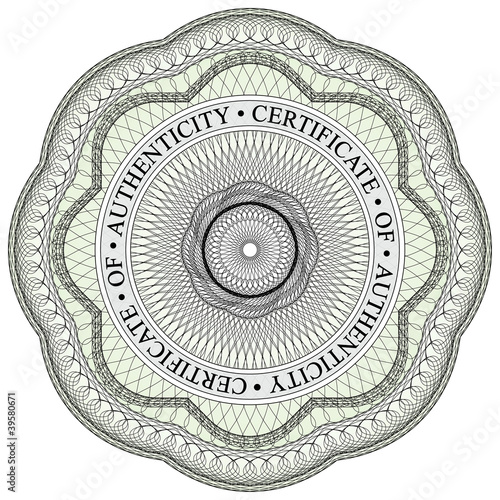 Obraz na płótnie Guilloche Seal #1 w salonie