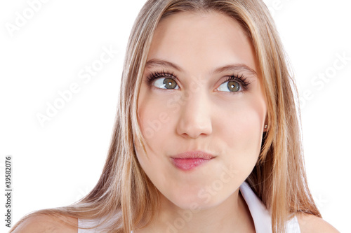 Photography Young Expressive Thoughtful Woman