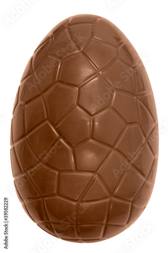 Chocolate easter egg isolated