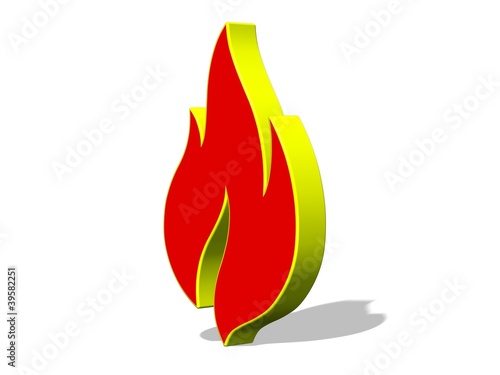 Feuer symbolisch 3D