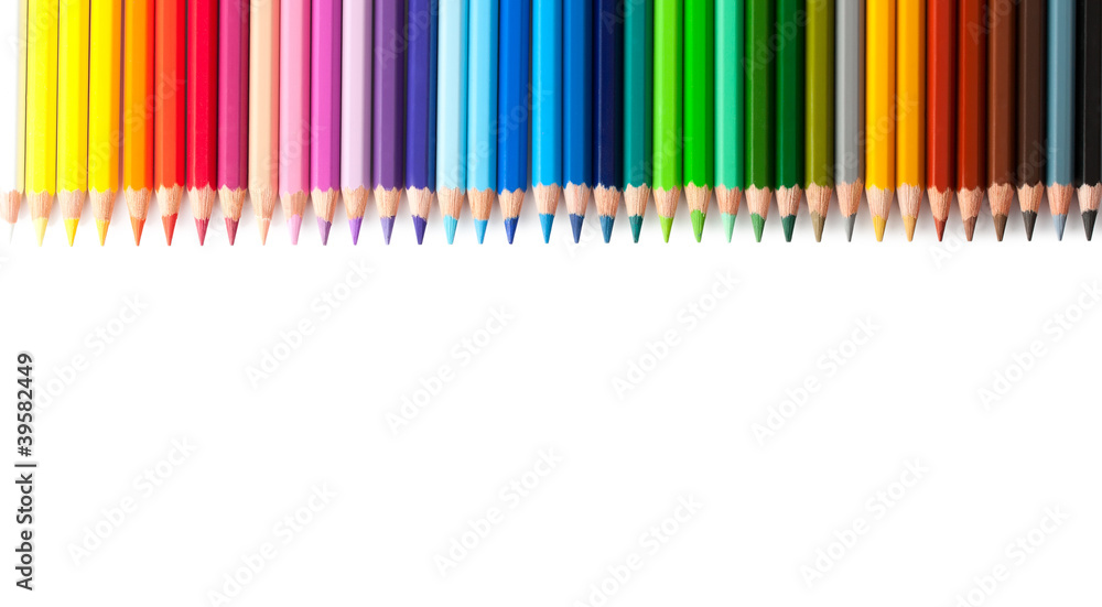 Multicolored pencils isolated Multicolored pencils isolated