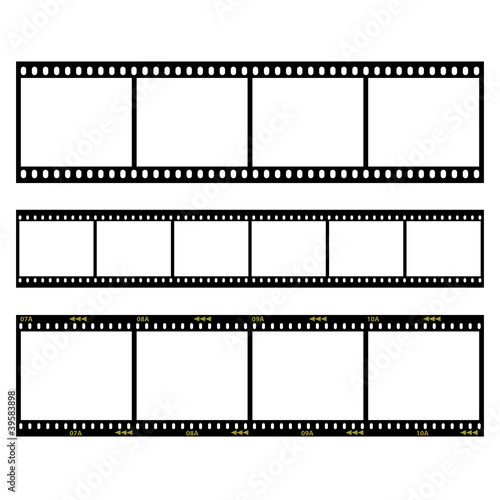 drei diverse dia filmstreifen vektor illustration
