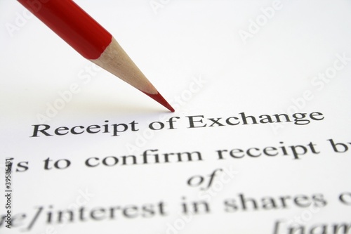 Receipt of exchange