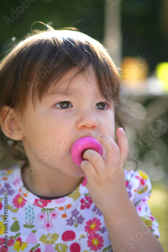 Child with a pacifier