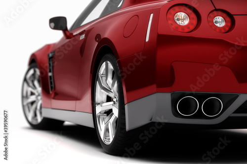 Rear of a red car (focused) © 4th Life Photography