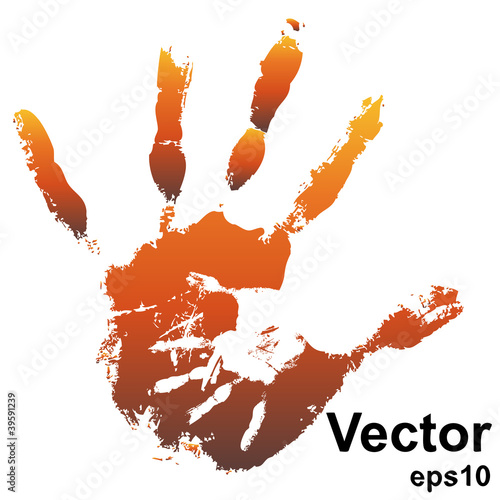 Vector conceptual hands painted