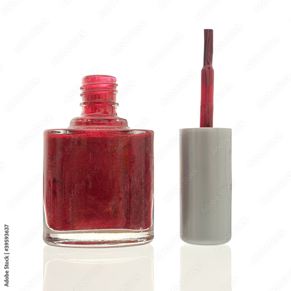 Nail varnish bottle isolated over white Nail varnish bottle isolated over white