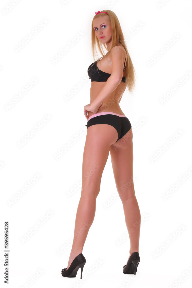 Leggy athletic woman