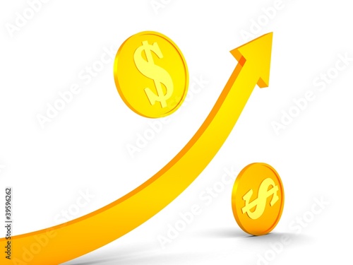 golden percent symbol with ...