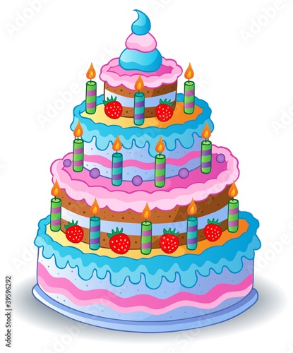 Decorated birthday cake 1