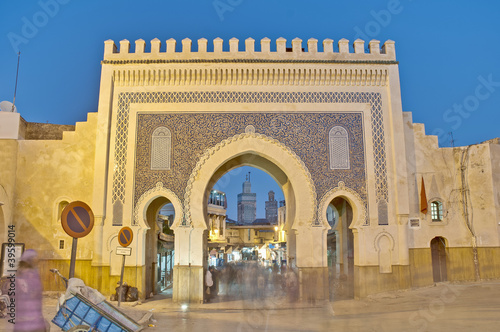 Bab Bou Jeloud gate at Fez, Morocco #39599014