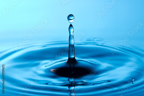 drop falling into water