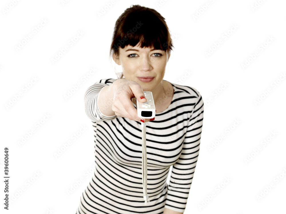 Young Woman Playing Computer Game. Model Released Young Woman Playing Computer Game. Model Released