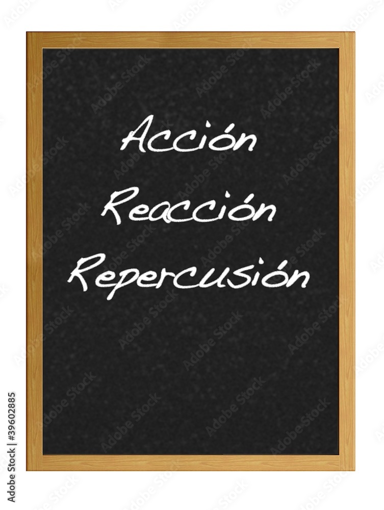 Obraz premium Action, Reaction, Repercussion.