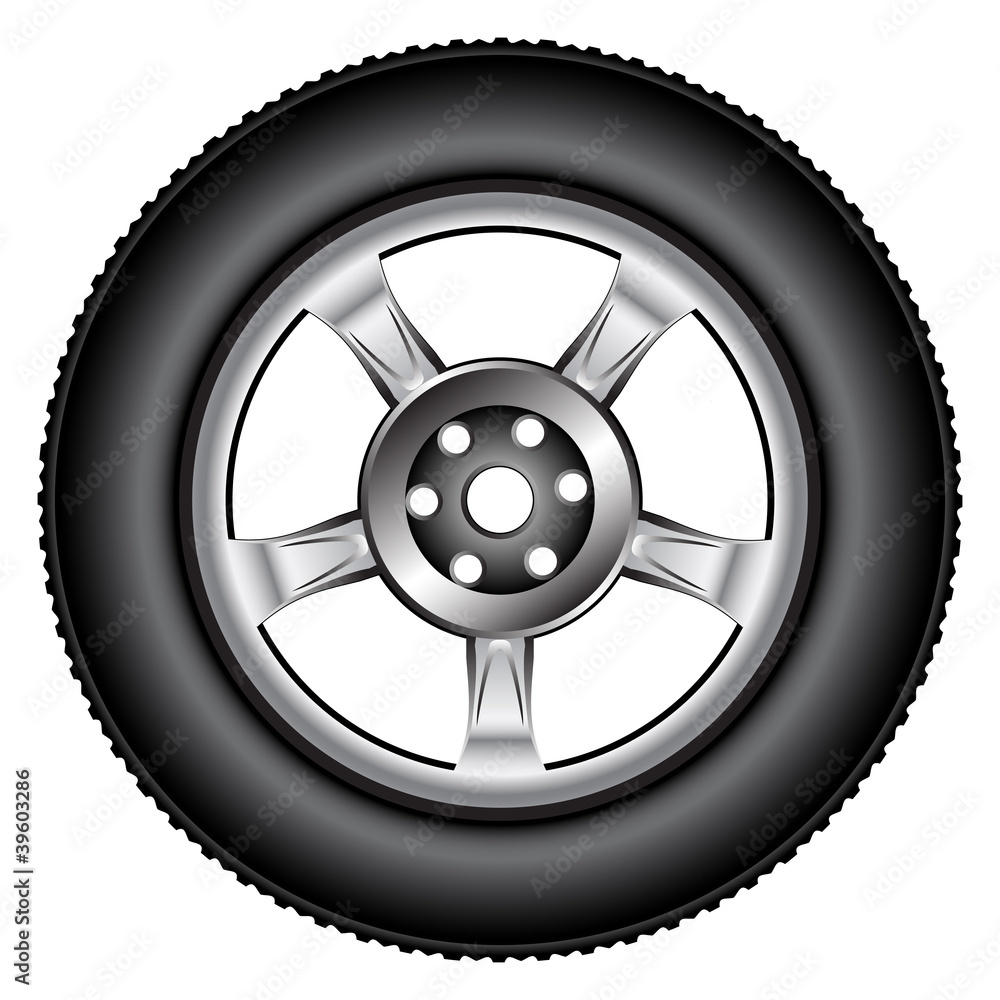Fototapeta premium alloy wheel tyre