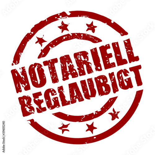 stempel notariell beglaubigt I