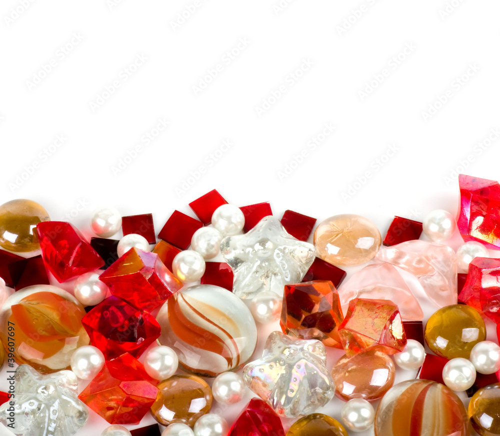 bright colorful stones and pearl bright colorful stones and pearl