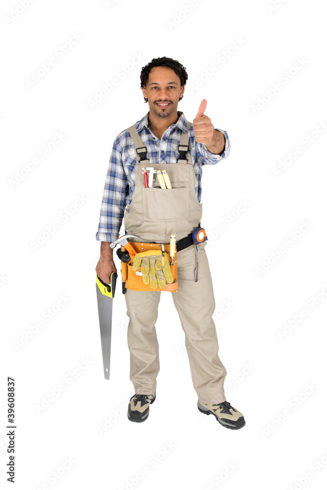 Tradesman giving the thumb's up Tradesman giving the thumb's up