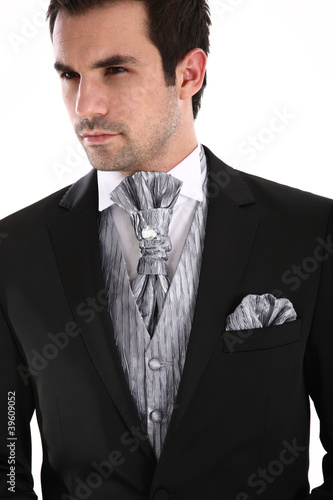 Handsome man in tuxedo