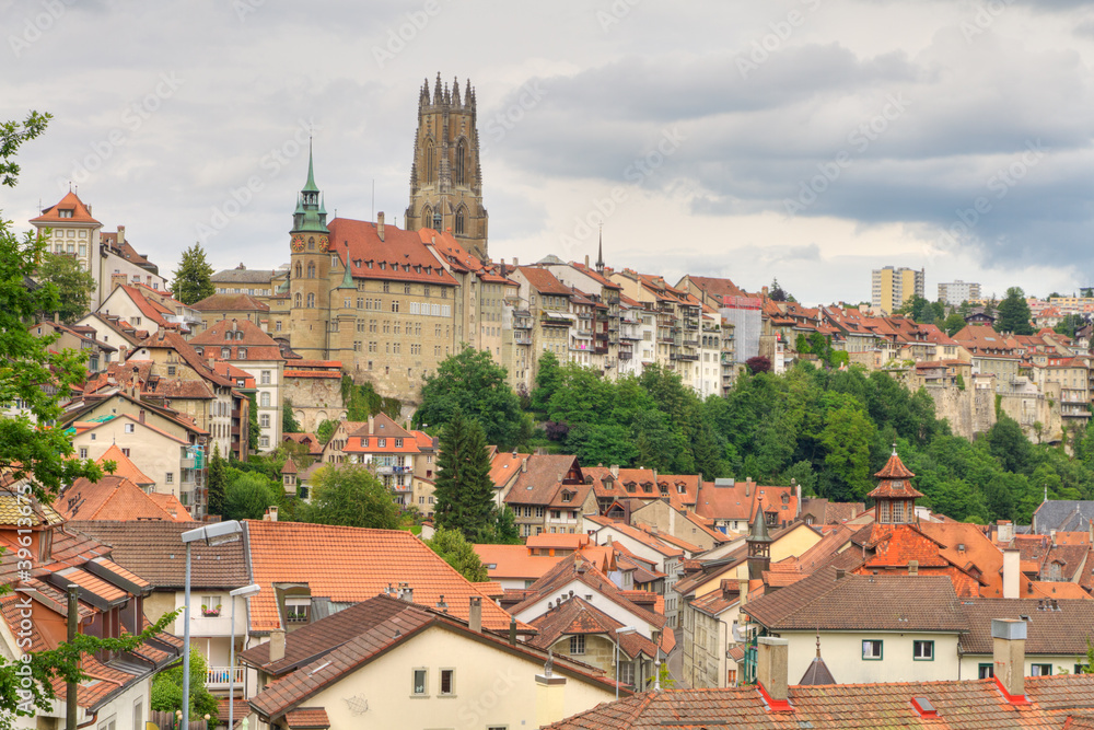 old town of Fribourg, Switzerland