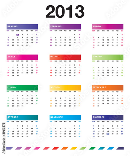 2013 colorful calendar_it