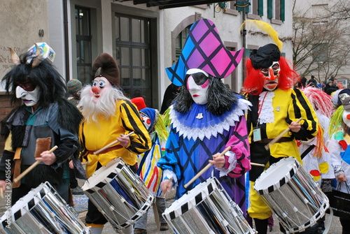 Waggis playing Drums, Riehen, Switzerland