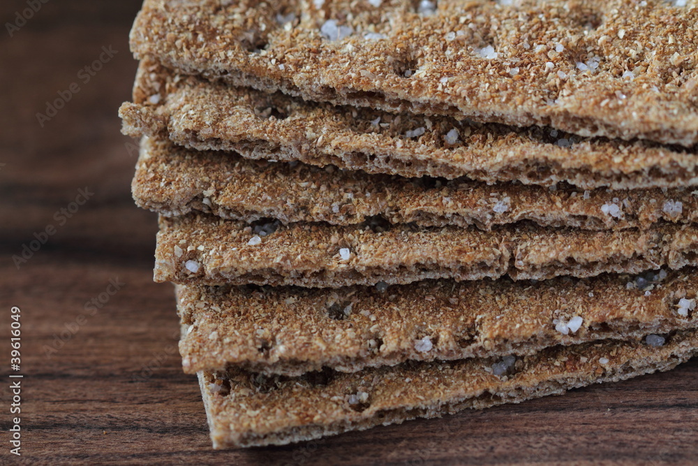 Crispbread close-up Crispbread close-up