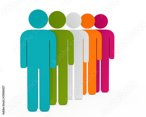 figure colorful team