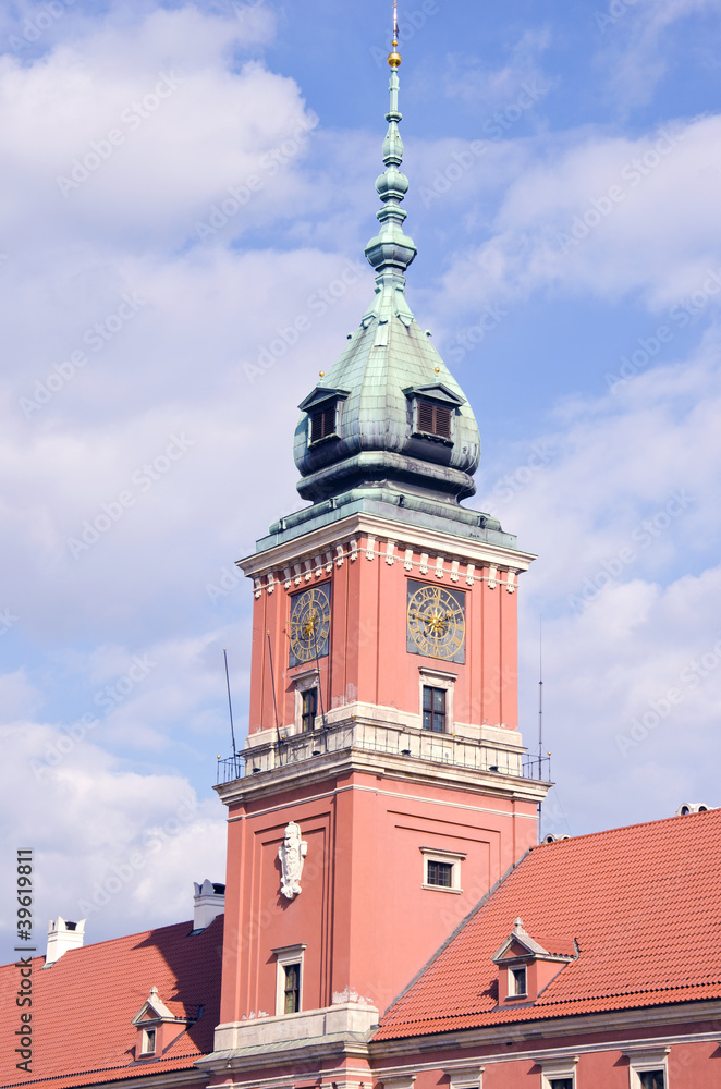 Fototapeta premium Warsaw king palace tower