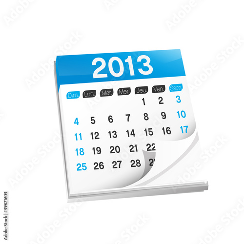 vecteur, calendrier/agenda 2013