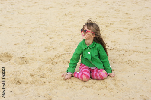 Small girl at beach