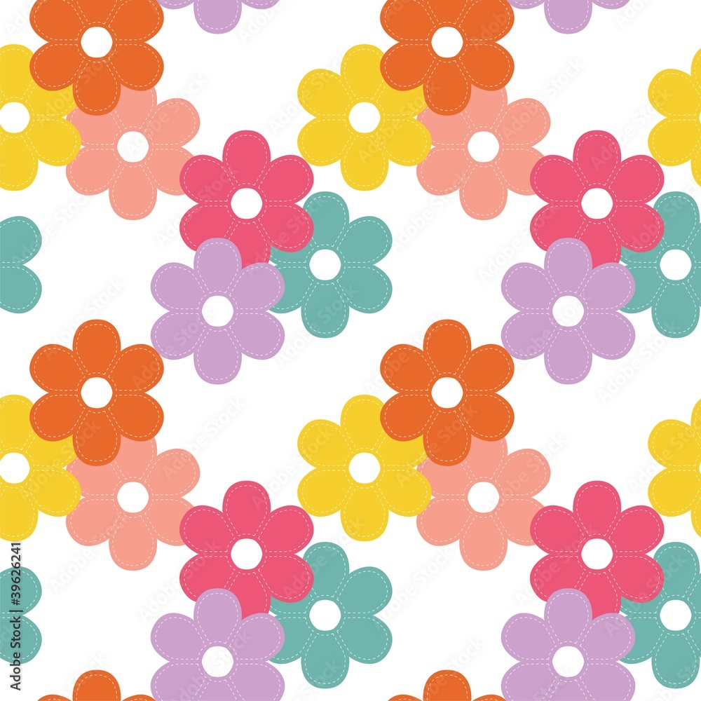 seamless background with scrapbook flowers seamless background with scrapbook flowers