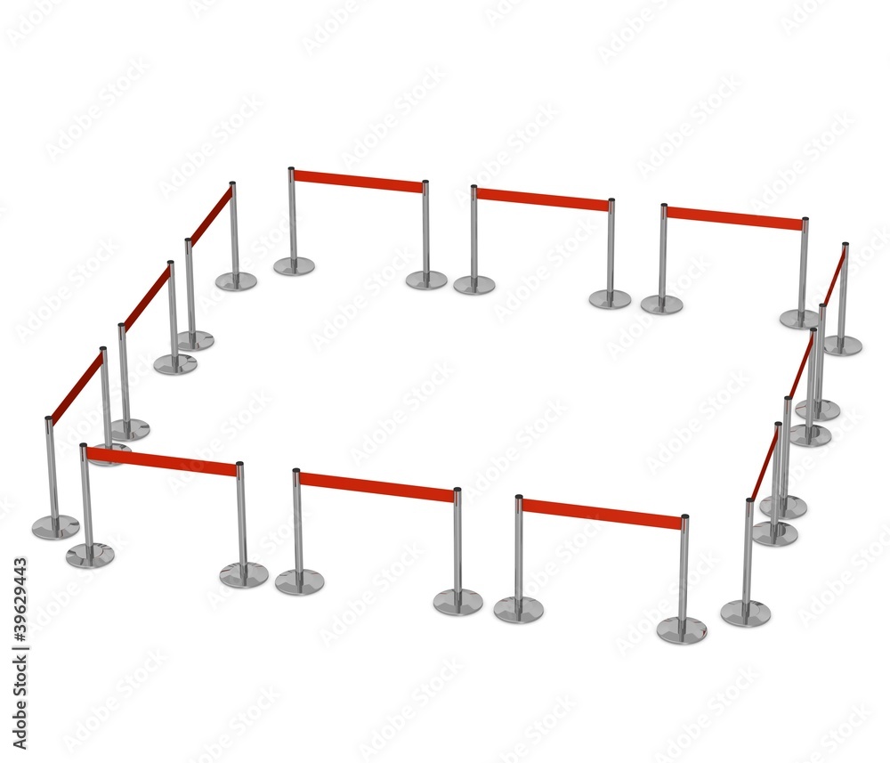 3d render of stand barrier 3d render of stand barrier