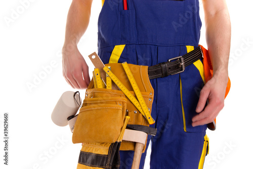 Close-up of worker tools