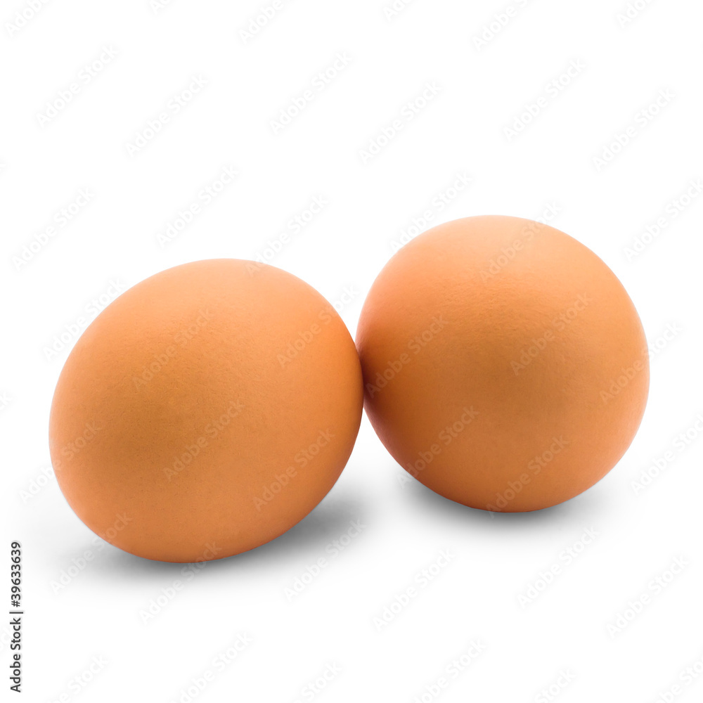 eggs are two isolated on white background eggs are two isolated on white background