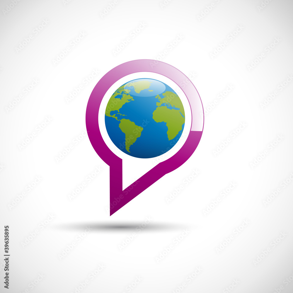 Logo speaking world # Vector Logo speaking world # Vector