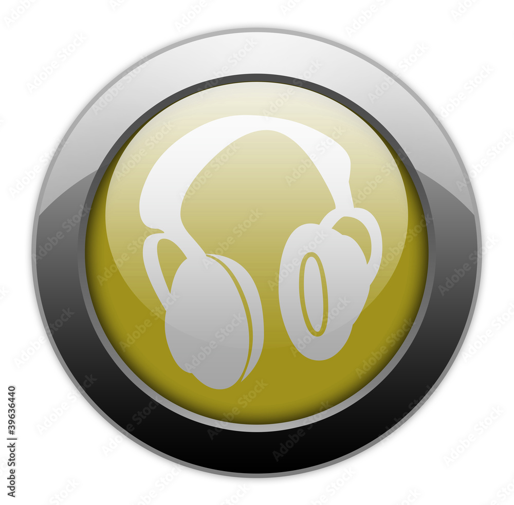 Yellow Metallic Orb Button Yellow Metallic Orb Button