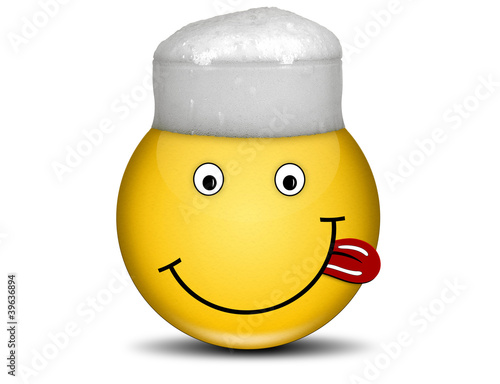 Smiley *** glas of beer photo