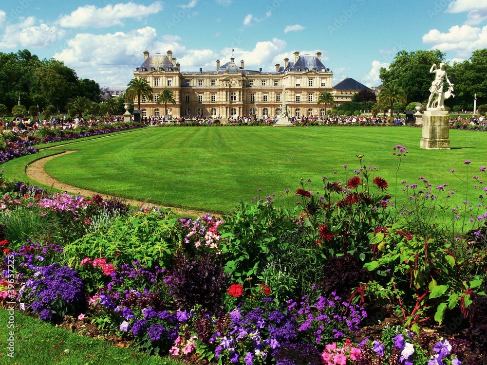 Luxemburg palace and its gardens in Paris
