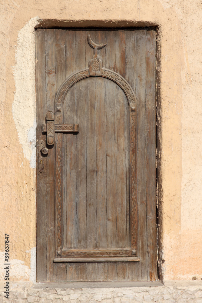 Wooden door of a mosque