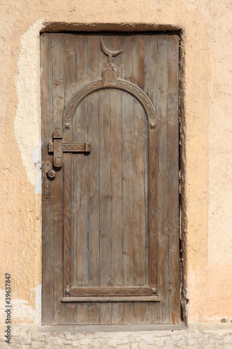 Wooden door of a mosque