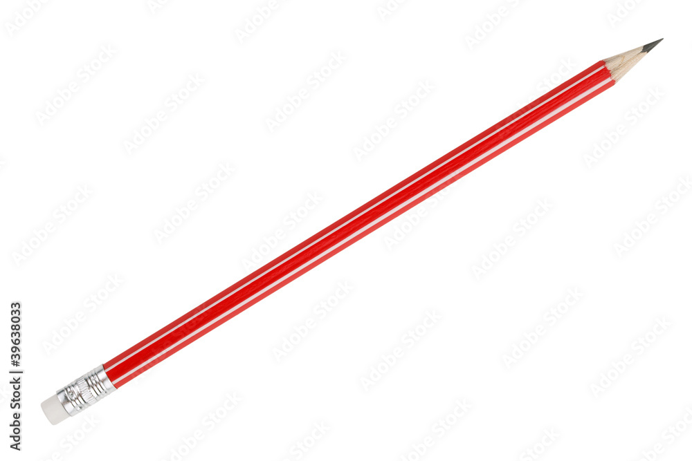 Simple pencil with an eraser on the end Simple pencil with an eraser on the end